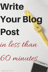 How to Write a Blog Post in less than 60 minutes